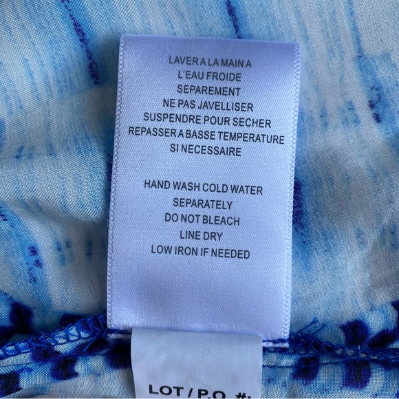 Tribal Blue and White Tunic Top - Picture 10 of 13